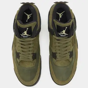 【NIKE 耐吉】休閒鞋 Air Jordan 4 Craft Olive 橄欖綠 麂皮 男鞋 FB9927-200