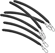 Anneome 6pcs Drag-Type Watering Can Funnel Fan Hooks Chain Keepsake Trunk Assortment Weigher Angling Equipment Dragging Black PVC