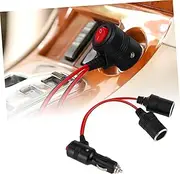 MUELODSIC Car Cigarette Lighter Splitter with Switch to Power Supply Adapter for Convenient Charging Compact Cigarette Lighter Extension Cord for Car Accessories