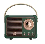 Retro Hifi Stereo Bluetooth V4.1 Speaker Portable Wireless Vintage Speaker Built-in Mic Support Memory Card green