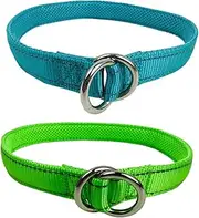 2 Pieces Nylon Dog Slip Collar Set Reflective Dog Choke Collar Interior Soft Nylon Training Slip Collar for Pet Supplies