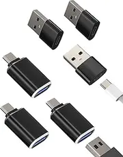 USB C OTG Adapter(6 Pack)USB to Type C Storage Data Transfer Compatible With Samsung for Apple MacBook for iPhone 16 15 Pro Max for IPad Thunderbolt USB-A Plug Charging Connector Computer Accessories
