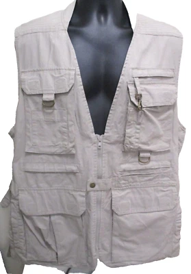 Cabela's Safari Series Outerwear Hunting Zipper Pockets Vest Size Large REG NEW