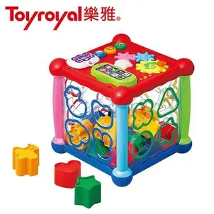日本《樂雅 Toyroyal》透明聲光積木益智盒