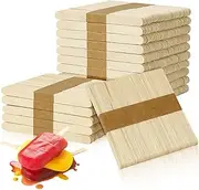 500 Pcs Wooden Craft Sticks, 4.5 Inch Natural Wood Popsicle Sticks for DIY Crafts, Ice Cream, Tongue Depressors, Ice Pop