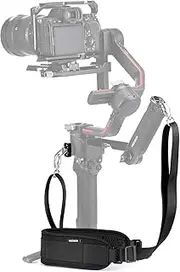 Neewer RS4 RS3 Neck Strap with Two NATO Rails & 1/4" D Rings Compatible with DJI RS4 RS4 Pro RS3 Pro RS2 RSC2 Ronin SC Gimbal Stabilizer, 4.9ft/150cm Adjustable Weight Reducing Shoulder Strap, GA014