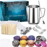122PCS Candle Making Kit Diy Candles Craft Tool Set Pouring Pot Wicks Wax Kit Gifts