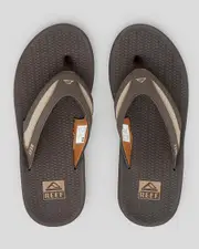 [Reef] Reef Men's Flex Flip Flops Slippers in Dark Brown/Tan Size 13 13 Dark Brown/Tan