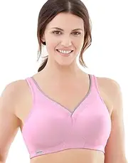 [Glamorise] Women's Plus-Size Full-Figure Sports Bra 1006, Pink, 46D