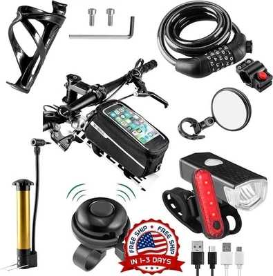 Accesorios para bicicletas juego de luces para bicicletas recargables por USB US