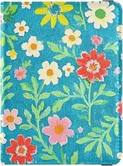 [Amooorous] Pink Red Vintage Floral Leather decorative Passport Holder Cover Wallet Combo Travel Passport Wallet With Vaccination Card Slot Waterproof, Pink red vintage floral, 1 size