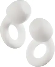 Momoo Bear Quiet 2 Ear Plugs – Ultra-Comfy Reusable Noise-Reducing Earplugs For Sleep, Deep Focus, Travel, Noise Sensitivity Flexible Hearing Protection Customizable Fit 24dB (SNR) -White