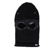 [C.p. Company] C. p. Company Goggle-detail Knit Balaclava ONE SIZE BLACK