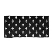 Ethereum ETH Black & White Beach Towel - 2 Sizes, Crypto Towel, Blockchain