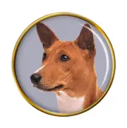 Basenji Dog Lapel Pin Badge