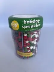 Wilton Holiday Sprinkles Holiday Shapes Decorating Baking Red White Variety