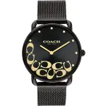 【COACH】ELLIOT 金屬光C字米蘭帶女錶(CO14504340)