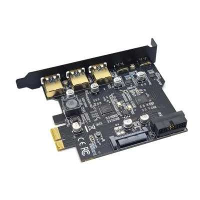 USB 3.2 Gen1 PCIe Card Hub Type-C & USB 3.0 Ports for Windows/Linux