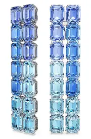 Swarovski Millenia Clip-On Drop Earrings in Blue at Nordstrom One Size