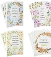 Dayspring Assorted Religious Sympathy Cards, Floral Wreaths 12 Cards