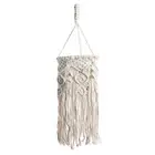Macrame Lamp Shade Boho Hanging Pendant Light Cover,Handmade Woven Bohemian Deco