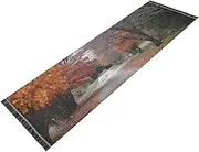 ZRYSMY Washable Runner Rug Autumn Streetscape Leaf 2’ x 6’ Non-Slip Floor Carpet Runner Rug for Hallways Kitchen Laundry Room Bedroom Floor Carpet Runner- Soft Thin Mat for Family Pet
