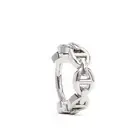 Sterling Silver Nose Ring Hoop, Unique Chain Handmade Piercing Jewelry Rare Gift