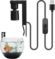 Aquarium Lighting - Clip On Sea Water LED Lighting | 360° Rotating Lighting | USB Aquarium Light with Waterproof Cover, Aquariums up to 0.8 mm Thick for Aquarium Lighting