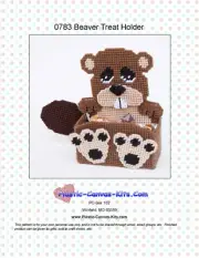 Beaver Treat Holder- Plastic Canvas Pattern or Kit