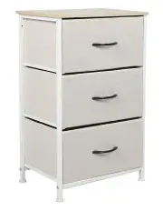 [Levede] 3 Drawers Storage Cabinet in Beige