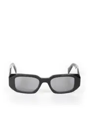 Black Rectangular Grey Tinted Sunglasses