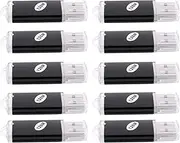 Xuegier 10 x USB Memory 2.0 Memory Stick Flash Drive 128MB Gift Black