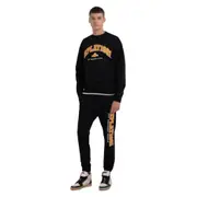 Replay Mens Varsity 1981 Crew Fleece Sweatshirt Black