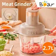 Bear Meat Grinder Dough Mixer 2.7L Home Multifunc Minced Meat Kneading Mixer New