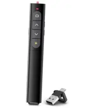 Wireless Presentation Clicker, 2-in-1 USB Type C Presentation Red Light-Battery