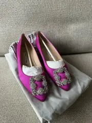Manolo Blahnik Hangisi Flats Size 36.5