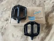 HARO FUSION PEDALS 9/16 FOR 3 PC CRANKS BMX BIKE BICYCLE PEDAL GT Black