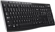 Logitech K270 Wireless Keyboard for Windows, 2.4 GHz Wireless, Full-Size, Number Pad, 8 Multimedia Keys, 2-Year Battery Life, Compatible with PC, Laptop