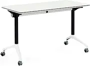 YVYKFZD Folding Conference Table, Flip Top Mobile Meeting Table with Silent Wheels, Rolling Splicing Training Table, Portable Seminar Conference Room Table, for Home Office(1PCS,62.9"x15.7"x29.5")