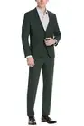 Hugo Boss Mens Modern Fit Karl/Tom Super-Flex Wool Blend Suit 40S Dark Green NWT