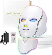 [YUTAOWH] Blue Red Light Theràpy Màsk for Face, 7 Colors LED Light Theràpy, LED Portable Facial Skin Care Màsk for Face and Neck