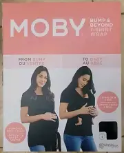 Moby Bump & Beyond T-Shirt Wrap Baby Carrier - Black - S
