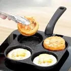 4 Cup Egg Frying Pan Nonstick Pan Fried Egg Cooker for Muffins Ham Hamburger