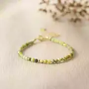 Tiny Faceted Chrysoprase Beads Crystal Minimalist Natural Energy Stone Bracelet