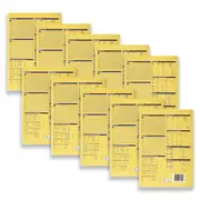 10pc Spirax 162 Project Book 18mm Dotted Thirds 64-Page Notebook Stationery YLW