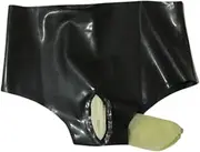 [SMGZC] Men's Wet Look Briefs Latex Panties Lingerie Boxer Underpants Underwear Shorts