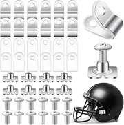 Football Helmet Repair Kit Football Helmet Hardware Kit R Shape Football Visor Clips Screws Nuts with Rubber Gaskets for Youth Hockey Baseball Sports