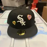 New Era Chicago White Sox Black Chainstitchheart Edition 59Fifty Fitted Hat