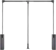 Pull Down Closet Rod for Hanging Clothes,Wardrobe Lift Rail Aluminum Alloy Organizer,Heavy Duty Load Capacity,for Bedroom(Gray,890-1200mm)