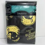 Disney Nightmare Before Christmas Tablecloth 60"X102" Oogie Boogie Black Yellow